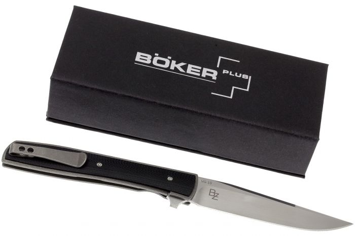 Нож складной Urban Trapper G10 - Boker Plus 01BO732, сталь VG-10 Satin, рукоять титан/стеклотекстолит G10