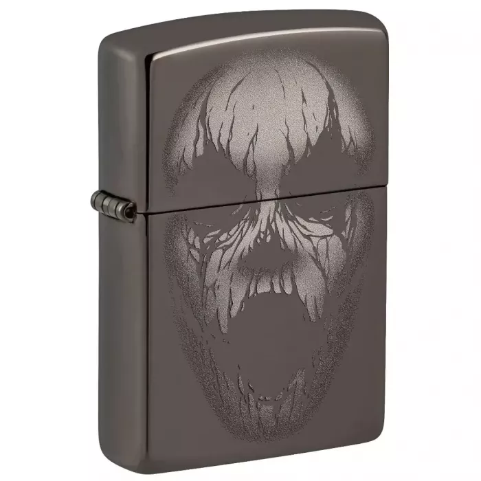 Зажигалка ZIPPO Screaming Monster с покрытием Black Ice®, латунь/сталь, черная